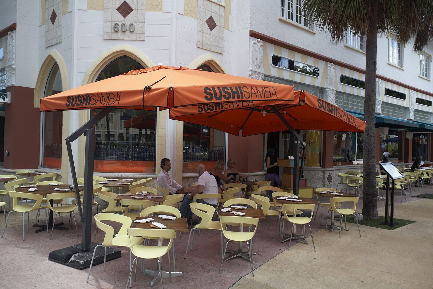 outdoor restaurant umbrella sushi samba