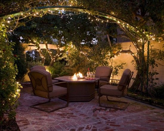 Fireside garden patio